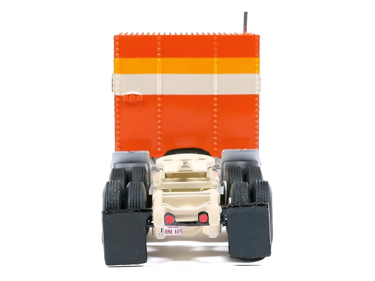 1980 GMC General Truck Tractor Orange with Stripes 1/64 Diecast Model Car by IXO Models-IXO-ModelCars.com