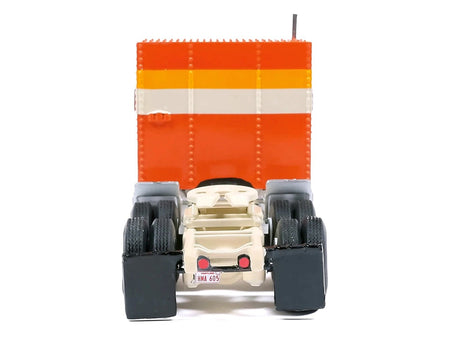 1980 GMC General Truck Tractor Orange with Stripes 1/64 Diecast Model Car by IXO Models-IXO-ModelCars.com