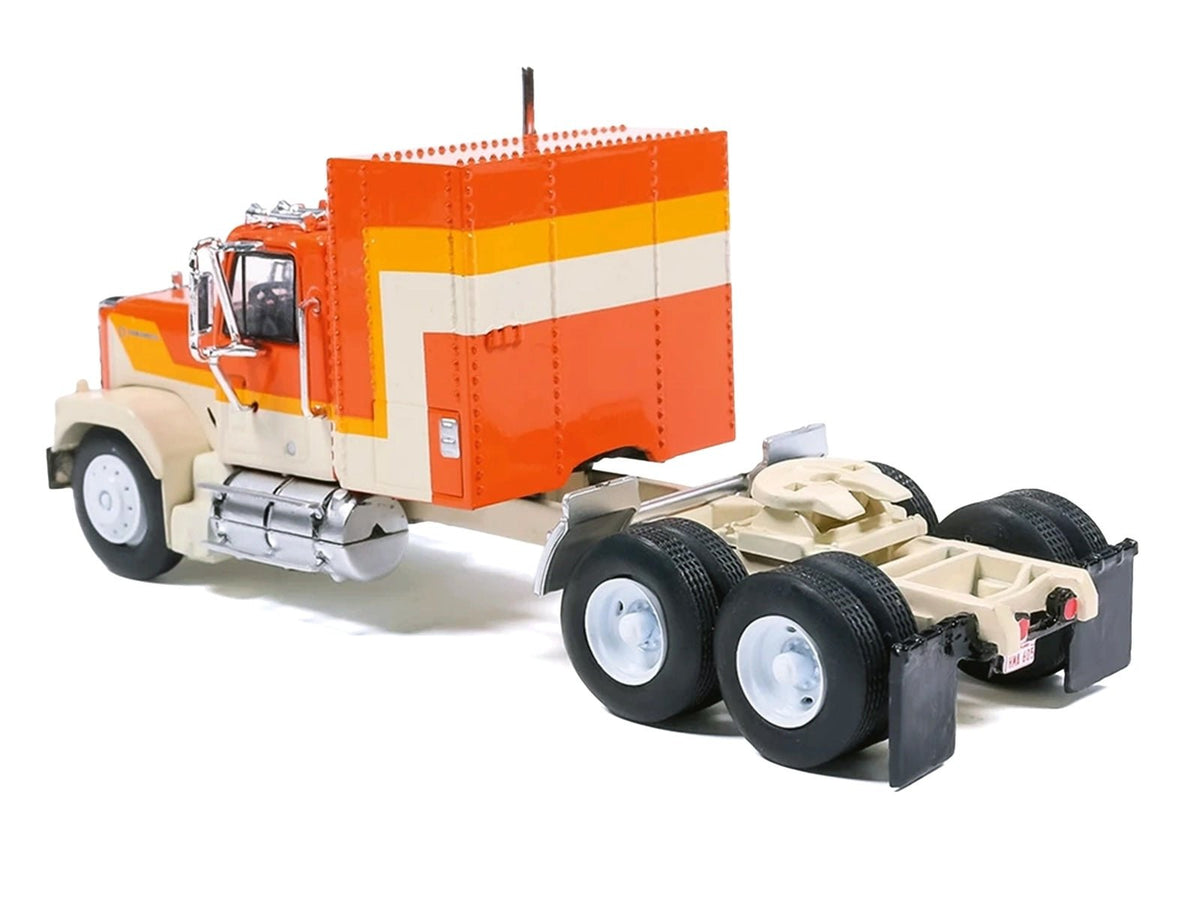 1980 GMC General Truck Tractor Orange with Stripes 1/64 Diecast Model Car by IXO Models-IXO-ModelCars.com