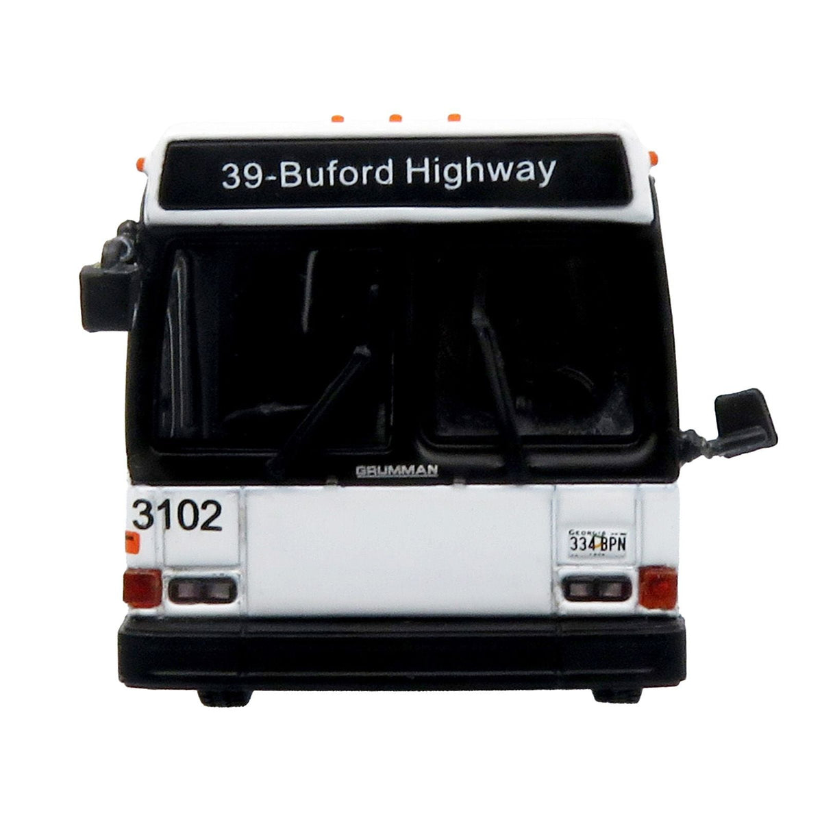 1980 Grumman 870 Advanced Design Transit Bus "MARTA Atlanta" White with Stripes "Vintage Bus & Motorcoach Collection" Limited Edition 1/87 (HO) Diecast Model by Iconic Replicas-Iconic Replicas-ModelCars.com