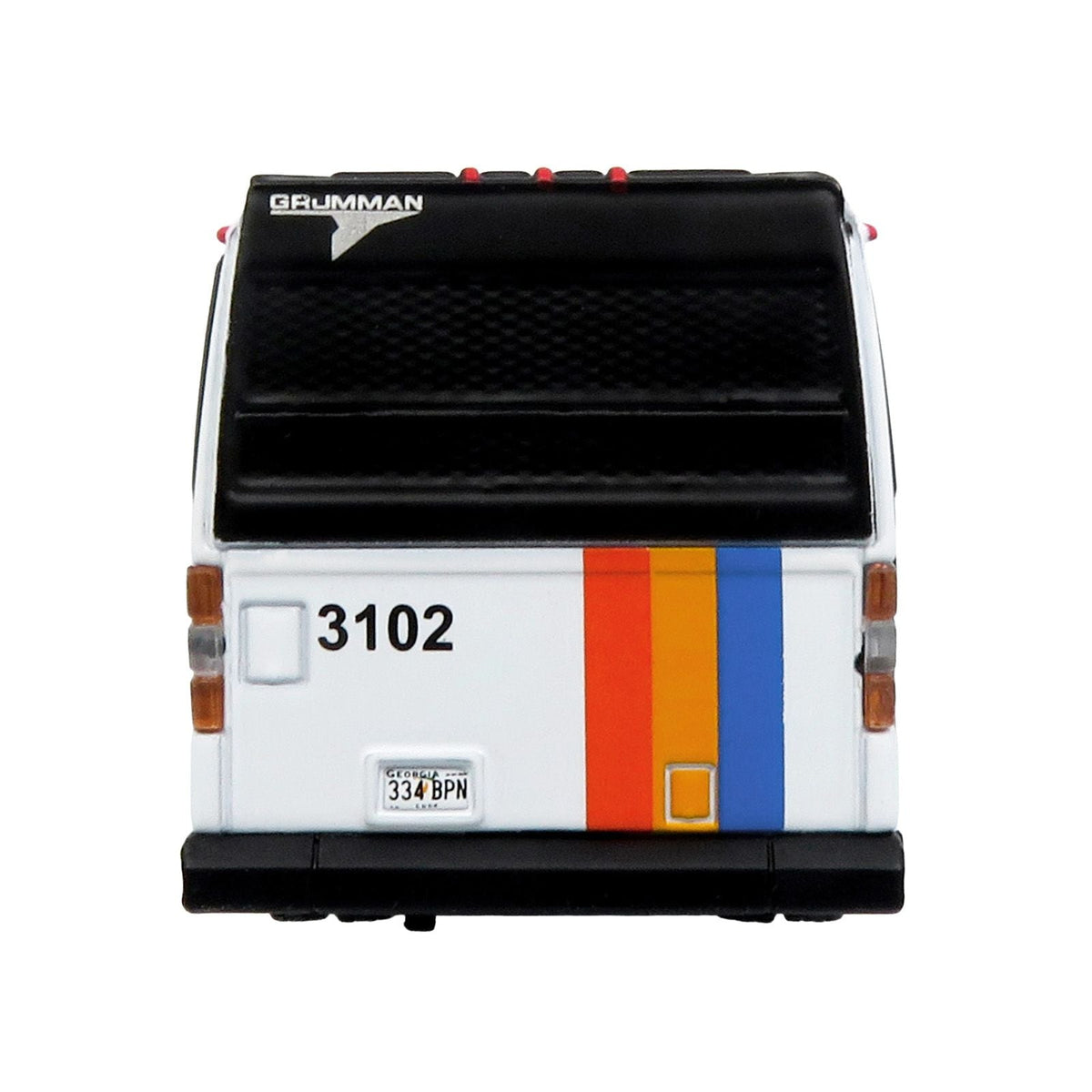 1980 Grumman 870 Advanced Design Transit Bus "MARTA Atlanta" White with Stripes "Vintage Bus & Motorcoach Collection" Limited Edition 1/87 (HO) Diecast Model by Iconic Replicas-Iconic Replicas-ModelCars.com