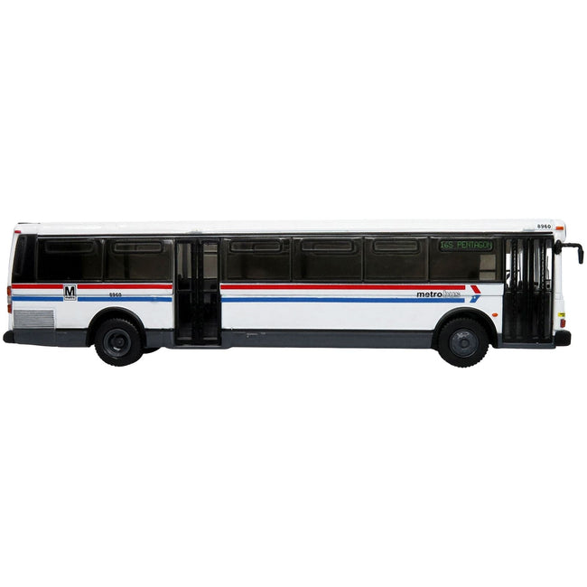 1980 Grumman 870 Advanced Design Transit Bus WMATA (Washington Metropolitan Area Transit Authority) Metro Bus "16S Pentagon" "Vintage Bus & Motorcoach Collection" 1/87 Diecast Model by Iconic Replicas-Iconic Replicas-ModelCars.com
