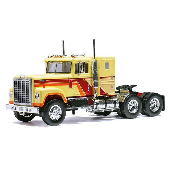 1980 International Transtar 4300 Truck Tractor Beige with Red and Orange Stripes 1/43 Diecast Model by IXO Models-IXO-ModelCars.com