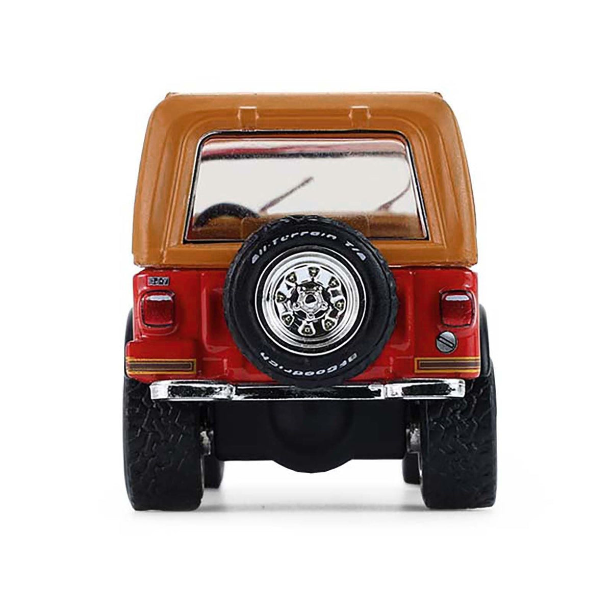 1980 Jeep CJ-7 Laredo Red with Tan Top "All Terrain" Series 17 1/64 Diecast Model Car by Greenlight-Greenlight-ModelCars.com