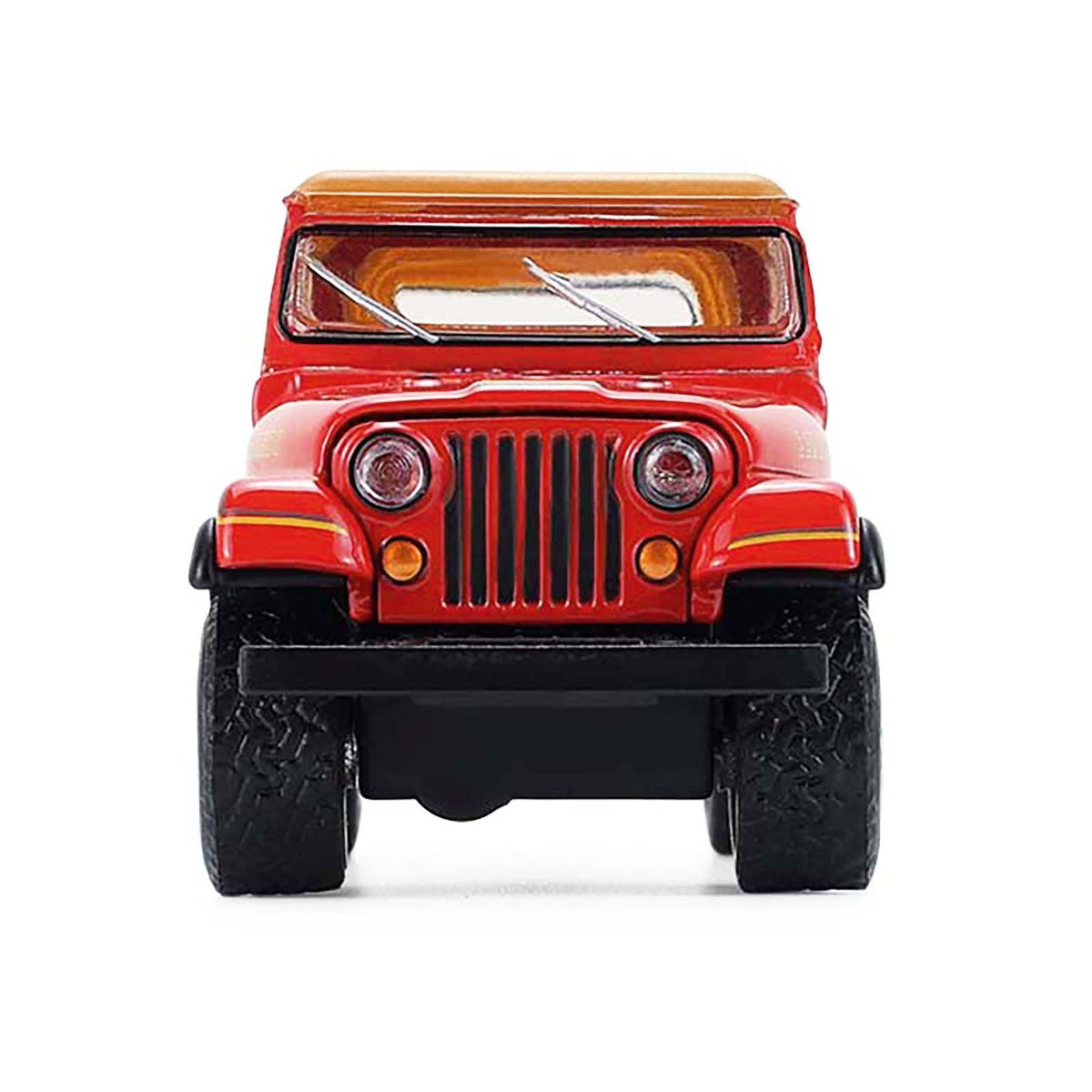 1980 Jeep CJ-7 Laredo Red with Tan Top "All Terrain" Series 17 1/64 Diecast Model Car by Greenlight-Greenlight-ModelCars.com