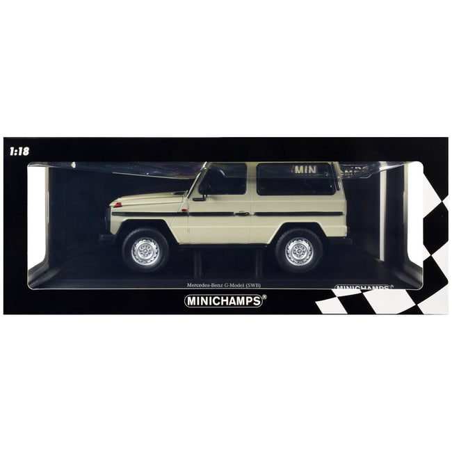 1980 Mercedes - Benz G - Model (SWB) Gray with Black Stripes Limited Edition to 504 pieces Worldwide 1/18 Diecast Model Car by Minichamps - Minichamps - ModelCars.com