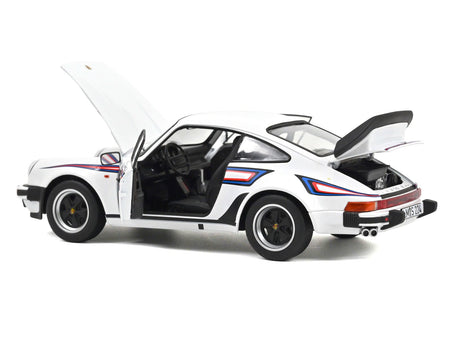 1980 Porsche 911 Turbo 3.3 White with Blue and Red Graphics 1/18 Diecast Model Car by Norev-Norev-ModelCars.com