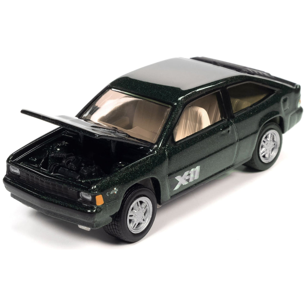 1981 Chevrolet Citation X-11 Dark Green Metallic "Classic Gold Collection" Series Limited Edition to 8476 pieces Worldwide 1/64 Diecast Model Car by Johnny Lightning-Johnny Lightning-ModelCars.com