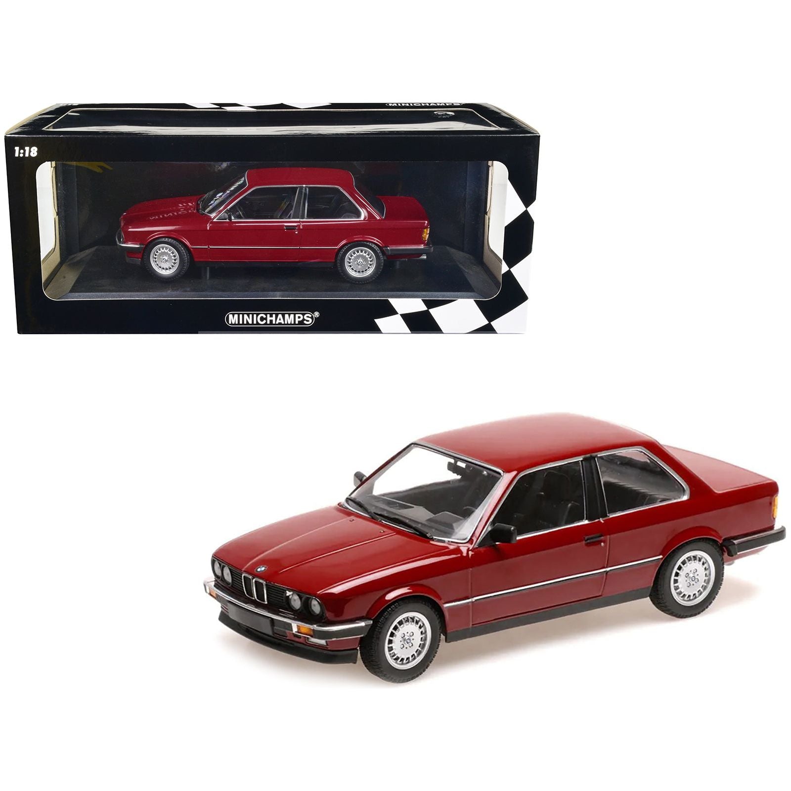 1982 BMW 323i Carmine Red 1/18 Diecast Model Car by Minichamps - Minichamps - ModelCars.com