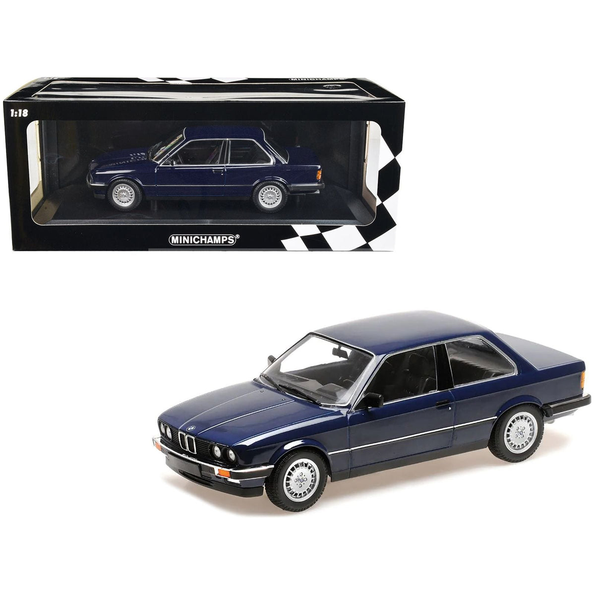 1982 BMW 323i Saturn Blue 1/18 Diecast Model Car by Minichamps - Minichamps - ModelCars.com