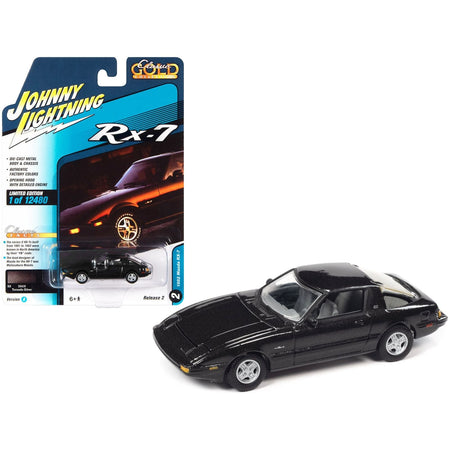 1982 Mazda RX-7 Tornado Silver Metallic "Classic Gold Collection" Series Limited Edition to 12480 pieces Worldwide 1/64 Diecast Model Car by Johnny Lightning-Johnny Lightning-ModelCars.com