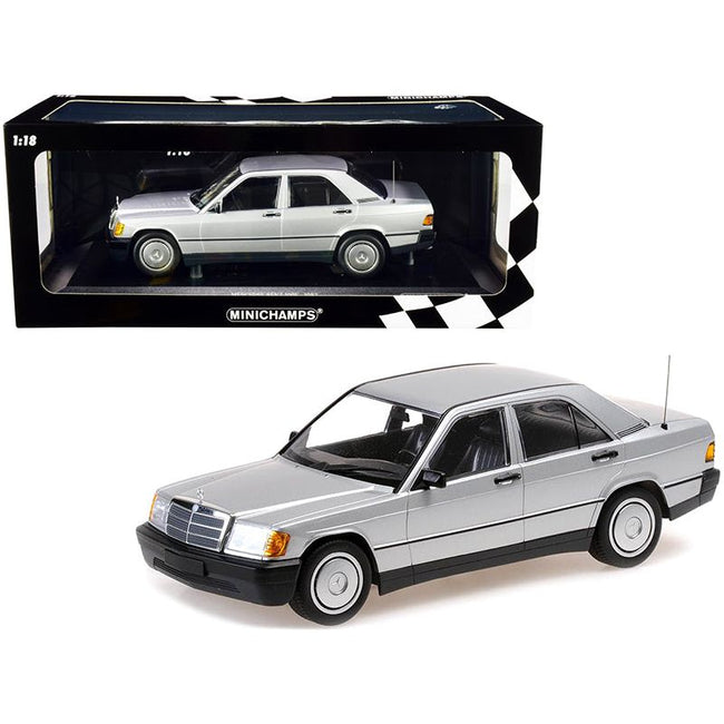 1982 Mercedes Benz 190E (W201) Silver Metallic Limited Edition to 504 pieces Worldwide 1/18 Diecast Model Car by Minichamps - Minichamps - ModelCars.com
