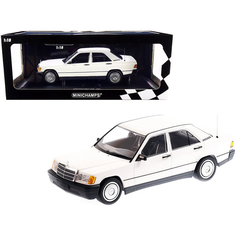 1982 Mercedes Benz 190E (W201) White Limited Edition to 702 pieces Worldwide 1/18 Diecast Model Car by Minichamps - Minichamps - ModelCars.com
