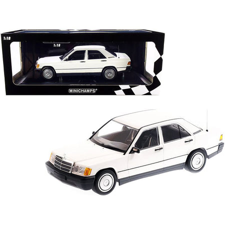 1982 Mercedes Benz 190E (W201) White Limited Edition to 702 pieces Worldwide 1/18 Diecast Model Car by Minichamps - Minichamps - ModelCars.com