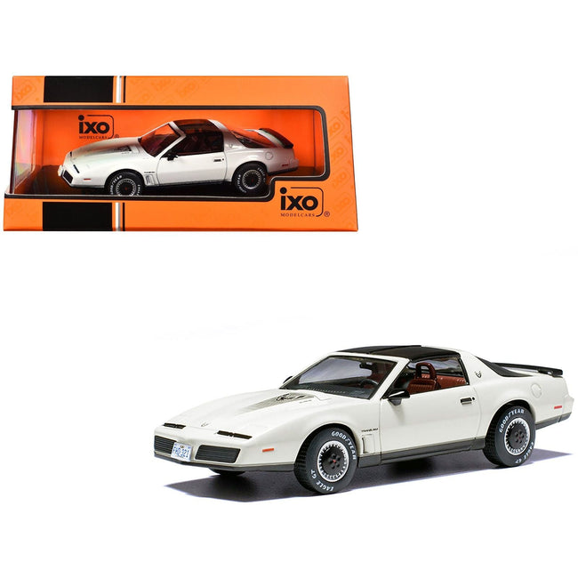 1982 Pontiac Firebird Pearl White with Black Top 1/43 Diecast Model by IXO Models-IXO-ModelCars.com