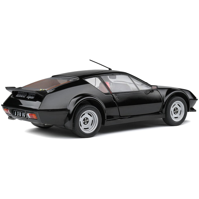 1983 Alpine A310 Pack GT Noir Irise Black with Red Interior 1/18 Diecast Model Car by Solido - Solido - ModelCars.com