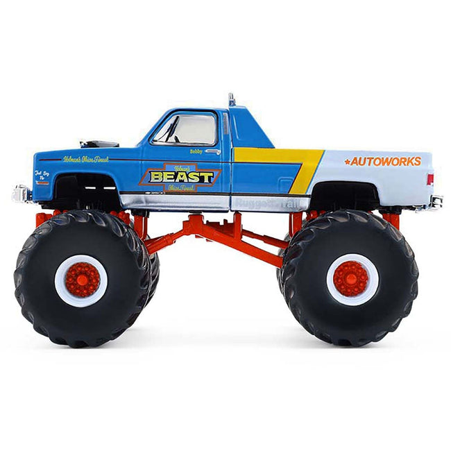 1983 Chevrolet C30 Monster Truck "Holman's Beast" Blue and White "Kings of Crunch" Series 16 1/64 Diecast Model Car by Greenlight-Greenlight-ModelCars.com
