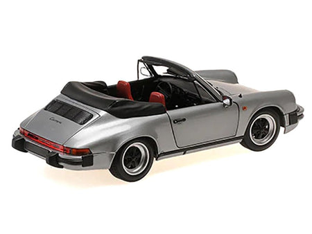 1983 Porsche 911 Carrera Cabriolet 3.2 Gray Metallic 1/18 Diecast Model Car by Minichamps-Minichamps-ModelCars.com