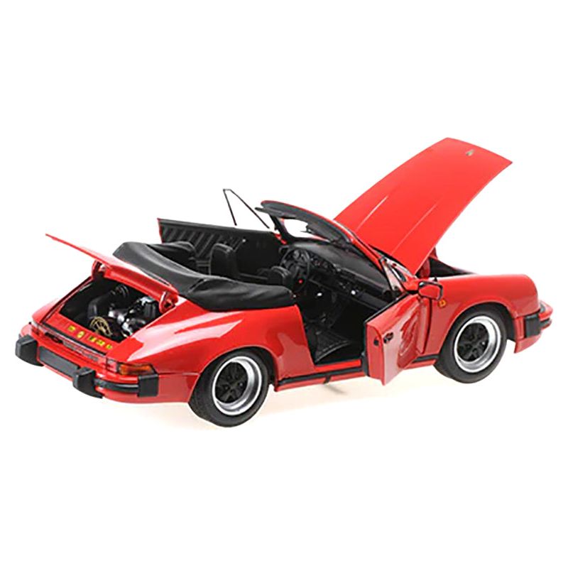 1983 Porsche 911 Carrera Cabriolet 3.2 Red 1/18 Diecast Model Car by Minichamps-Minichamps-ModelCars.com