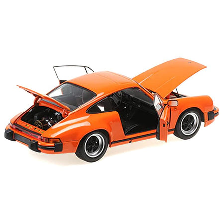 1983 Porsche 911 Carrera Coupe 3.2 Orange 1/18 Diecast Model Car by Minichamps-Minichamps-ModelCars.com