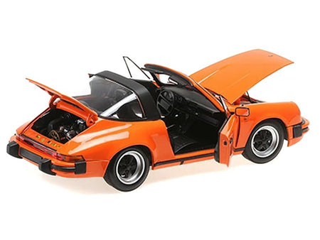 1983 Porsche 911 Carrera Targa 3.2 Orange 1/18 Diecast Model Car by Minichamps-Minichamps-ModelCars.com