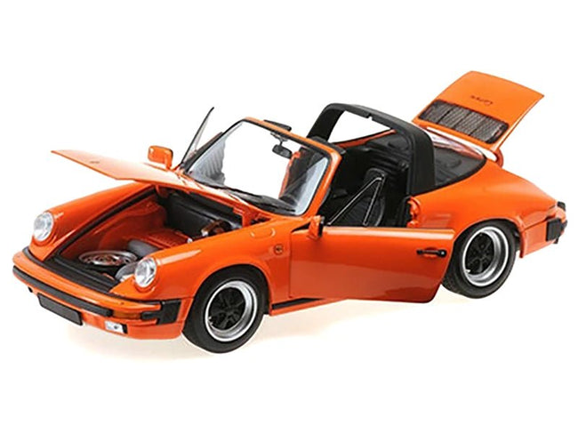1983 Porsche 911 Carrera Targa 3.2 Orange 1/18 Diecast Model Car by Minichamps-Minichamps-ModelCars.com