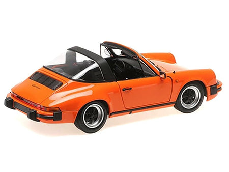 1983 Porsche 911 Carrera Targa 3.2 Orange 1/18 Diecast Model Car by Minichamps-Minichamps-ModelCars.com