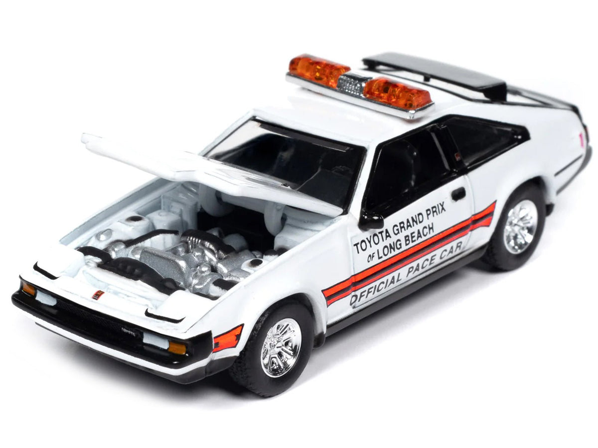 1983 Toyota Celica Supra "Toyota Grand Prix of Long Beach Official Pace Car" White "Import Legends" Series 1/64 Diecast Model Car by Auto World-Autoworld-ModelCars.com