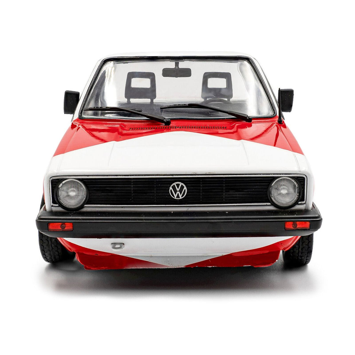 1983 Volkswagen Caddy MK 1 Pickup Truck "Red Cowboy Racing Tribute" White and Red 1/18 Diecast Model Car by Solido-Solido-ModelCars.com