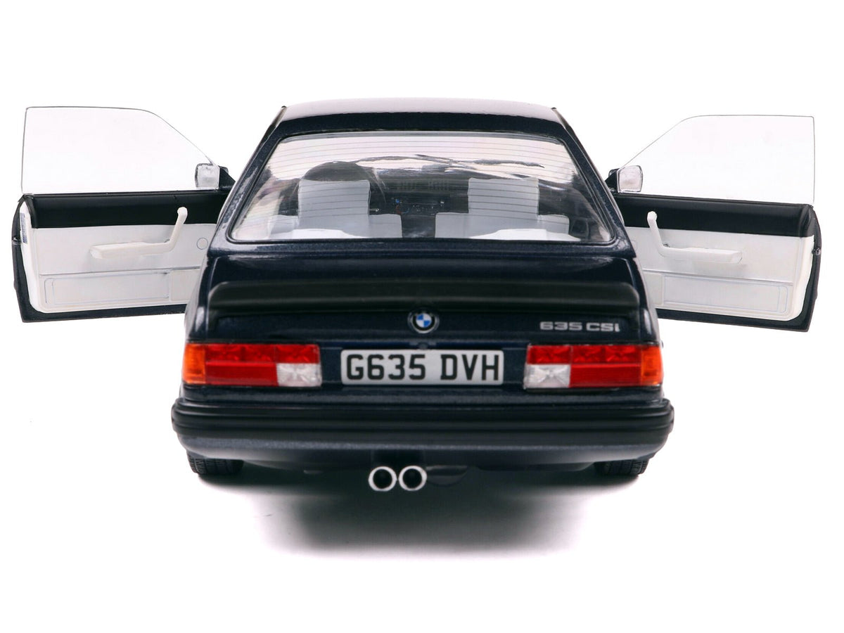 1984 BMW 635 CSI (E24) Macau Blue Metallic 1/18 Diecast Model Car by Solido-Solido-ModelCars.com