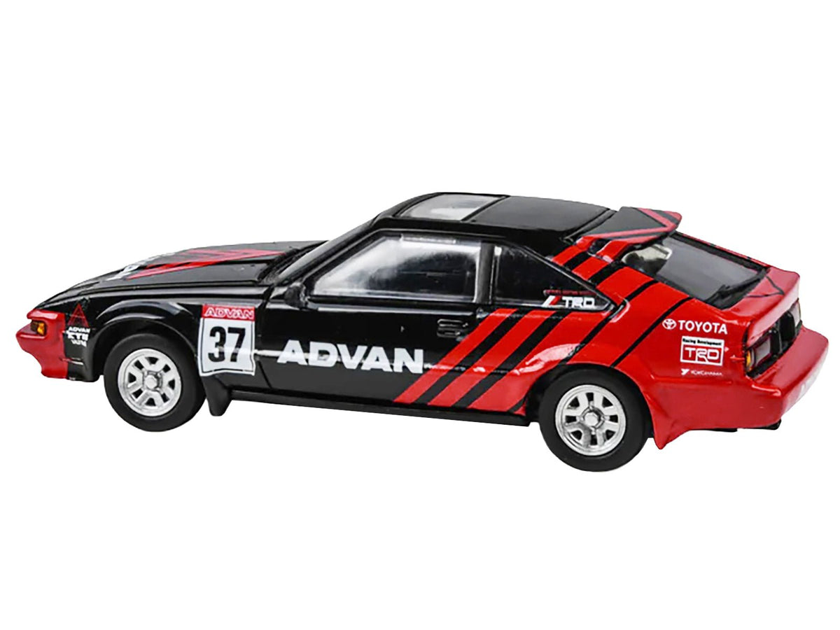1984 Toyota Celica Supra #37 "ADVAN" Black and Red 1/64 Diecast Model Car by Paragon Models-Paragon-ModelCars.com
