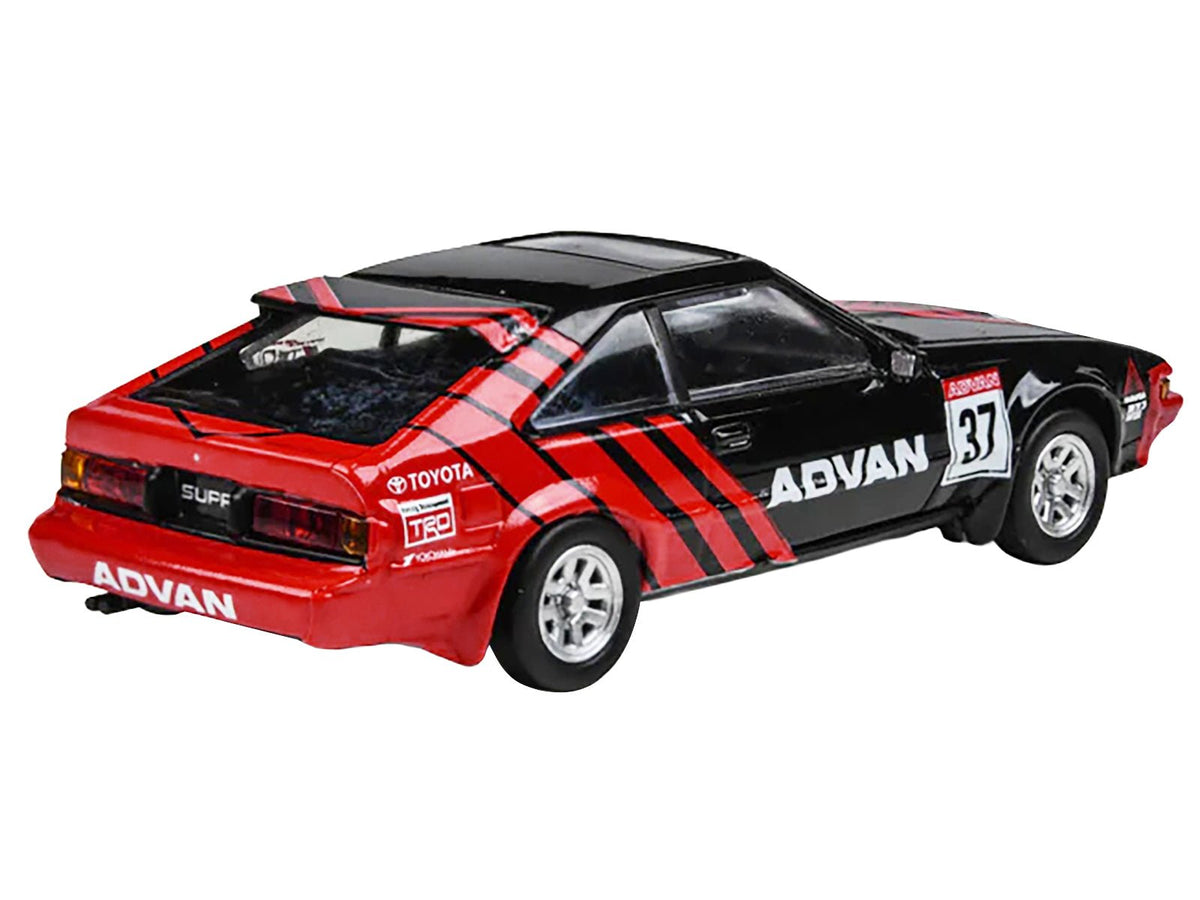 1984 Toyota Celica Supra #37 "ADVAN" Black and Red 1/64 Diecast Model Car by Paragon Models-Paragon-ModelCars.com