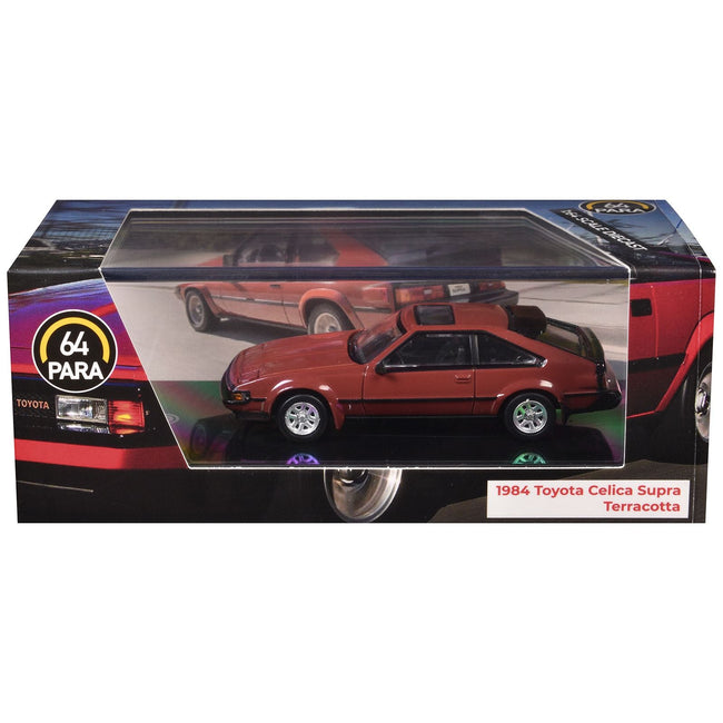 1984 Toyota Celica Supra Terracotta Red with Sunroof 1/64 Diecast Model Car by Paragon-Paragon-ModelCars.com