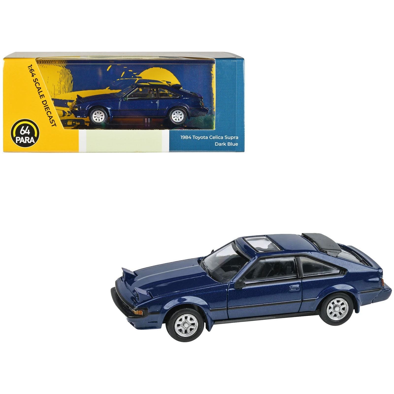 1984 Toyota Celica Supra XX Dark Blue Metallic with Sunroof 1/64 Diecast Model Car by Paragon Models - Paragon - ModelCars.com