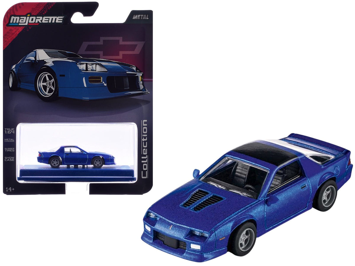1985 Chevrolet Camaro Blue Metallic with Black Top "Collection" Series 1/64 Diecast Model Car by Majorette-Majorette-ModelCars.com