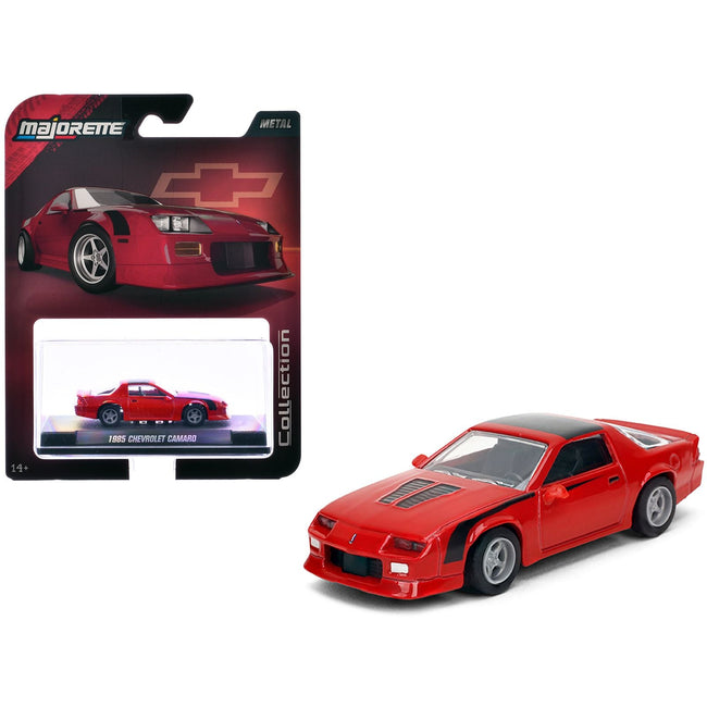1985 Chevrolet Camaro Red with Black Top and Stripes "Collection" Series 1/64 Diecast Model Car by Majorette-Majorette-ModelCars.com