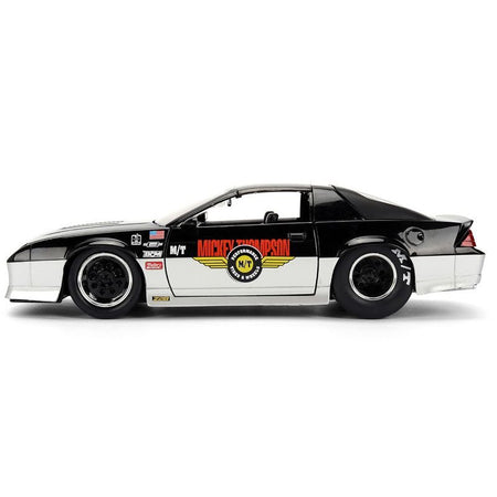 1985 Chevrolet Camaro Z28 "Mickey Thompson" Black and Silver Metallic "Bigtime Muscle" Series 1/24 Diecast Model Car by Jada-Jada-ModelCars.com
