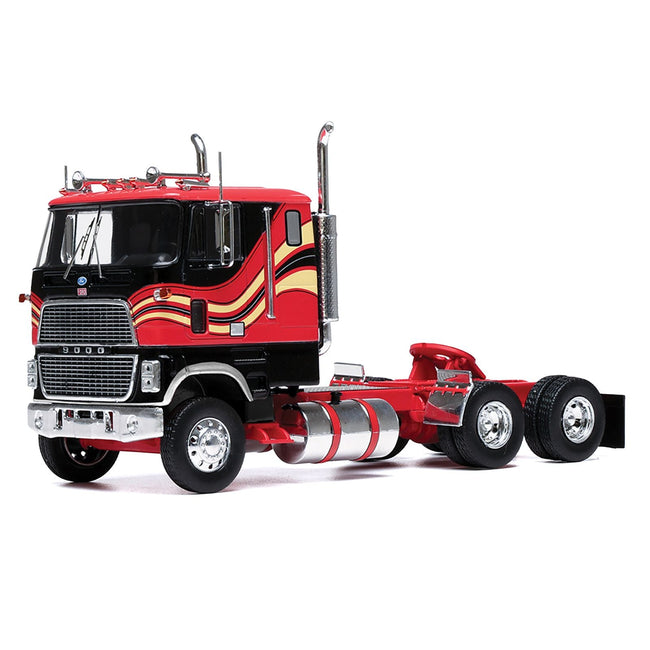 1985 Ford CL 9000 Truck Tractor Red and Black with Graphics 1/43 Diecast Model by IXO Models-IXO-ModelCars.com