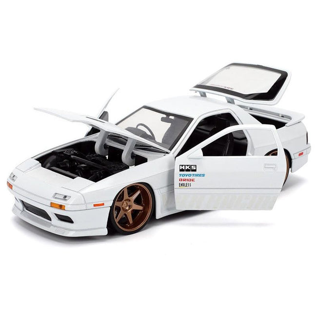 1985 Mazda RX-7 White "JDM Tuners" Series 1/24 Diecast Model Car by Jada-Jada-ModelCars.com