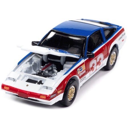 1985 Nissan 300ZX 33 Red White and Blue "Turbo Tribute" "Import Heat GT" Limited Edition to 4812 pieces Worldwide "Street Freaks" Series 1/64 Diecast Model Car by Johnny Lightning-Johnny Lightning-ModelCars.com