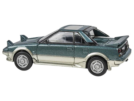 1985 Toyota MR2 MK1 Green Metallic and Gold with Sunroof 1/64 Diecast Model Car by Paragon Models-Paragon-ModelCars.com