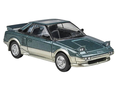 1985 Toyota MR2 MK1 Green Metallic and Gold with Sunroof 1/64 Diecast Model Car by Paragon Models-Paragon-ModelCars.com
