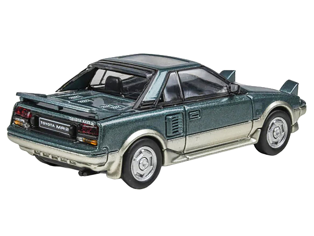 1985 Toyota MR2 MK1 Green Metallic and Gold with Sunroof 1/64 Diecast Model Car by Paragon Models-Paragon-ModelCars.com