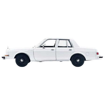 1986 Dodge Diplomat Police Car Unmarked White "Custom Builder's Kit" Series 1/24 Diecast Model Car by Motormax-Motormax-ModelCars.com