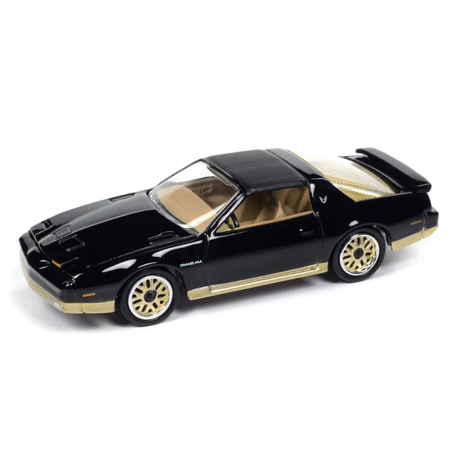 1986 Pontiac Firebird T/A Black with Champagne Gold Accents "Muscle Cars USA" Series 1/64 Diecast Model Car by Johnny Lightning-Johnny Lightning-ModelCars.com