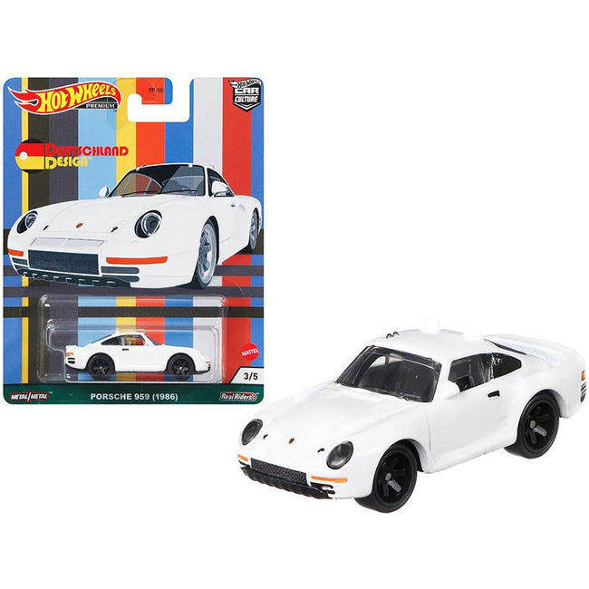 1986 Porsche 959 White "Deutschland Design" Series Diecast Model Car by Hot Wheels - Hotwheels - ModelCars.com