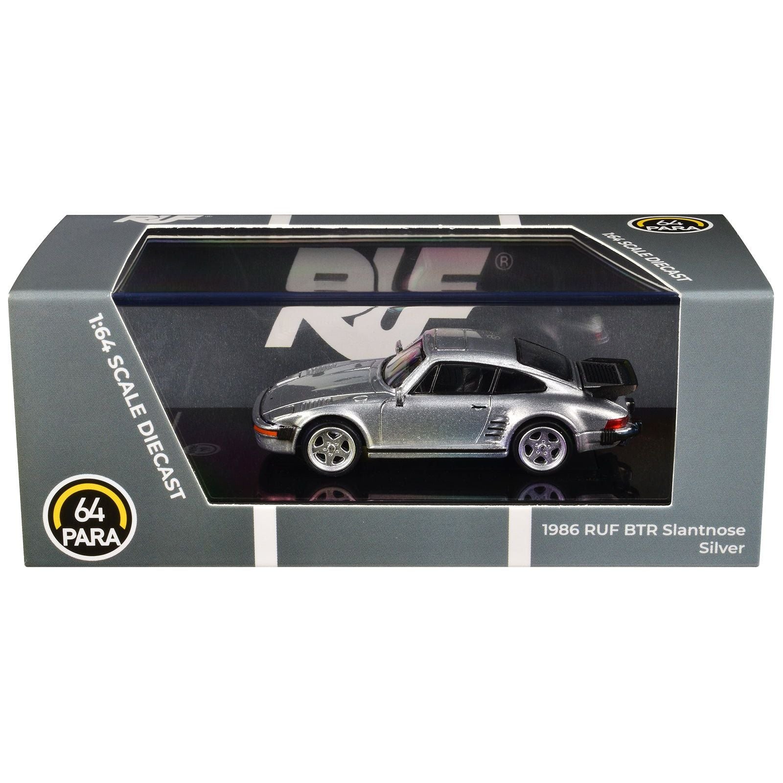 1986 RUF BTR Slantnose Silver Metallic 1/64 Diecast Model Car by Paragon Models - Paragon - ModelCars.com