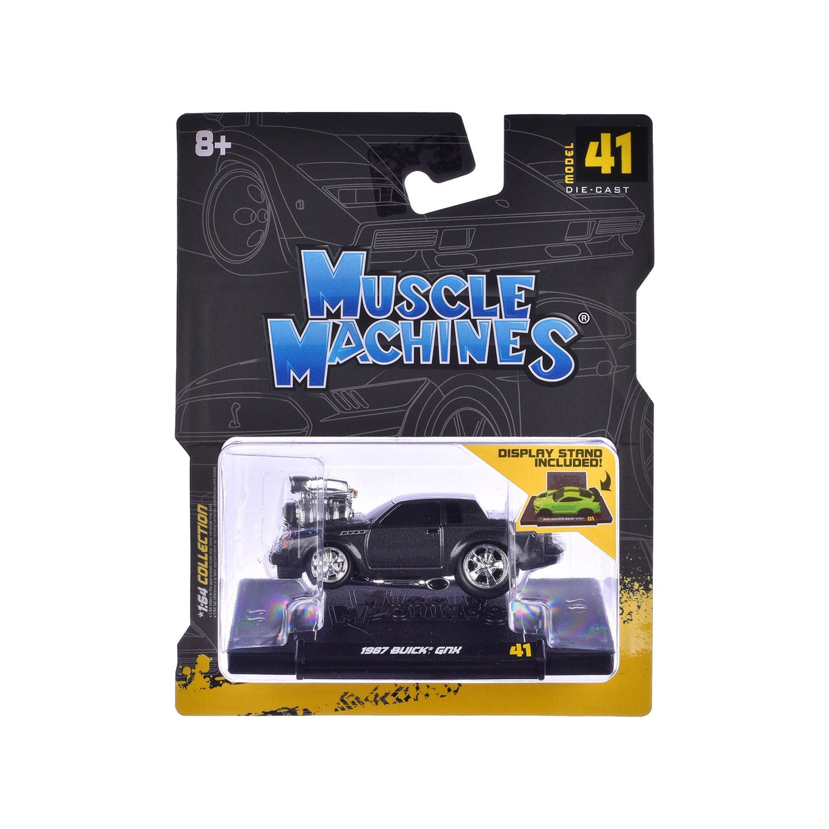 1987 Buick GNX Black Metallic 1/64 Diecast Model Car by Muscle Machines-Muscle Machines-ModelCars.com