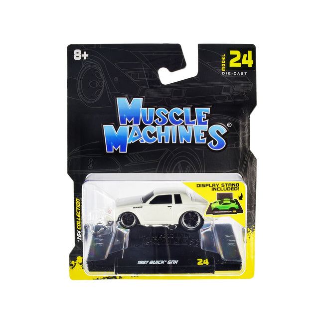 1987 Buick GNX Pearl White 1/64 Diecast Model Car by Muscle Machines - Muscle Machines - ModelCars.com