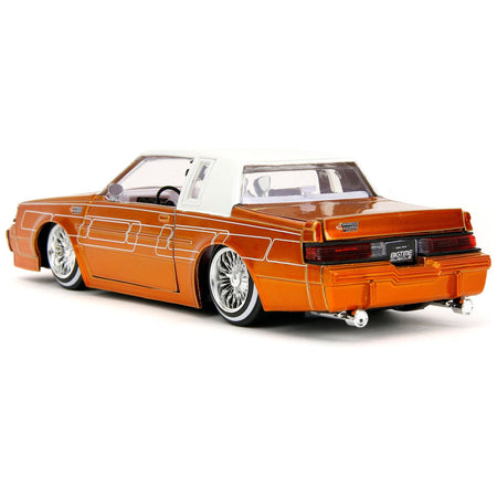1987 Buick Grand National Orange Metallic with White Top and Interior "Bigtime Muscle" Series 1/24 Diecast Model Car by Jada - Jada - ModelCars.com
